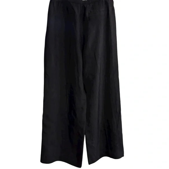 J. Crew Women's Wide Leg Stratus Pant in Textured Black Satin Size M NWOT - Picture 1 of 9